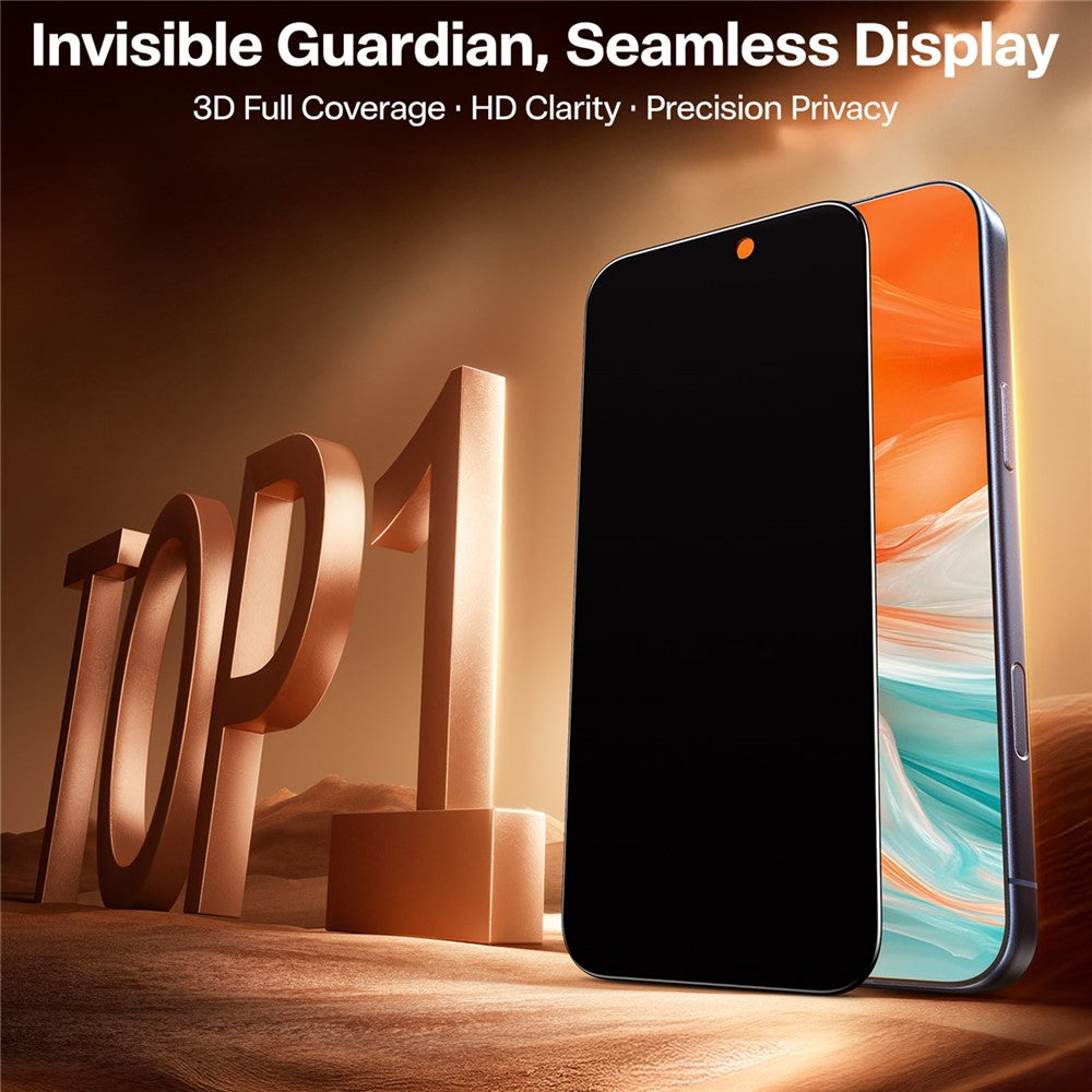 TORRAS Glassgo For iPhone 17 Pro Max Anti Spy Screen Protector Tempered Glass Private Film with Auto-Align Frame
