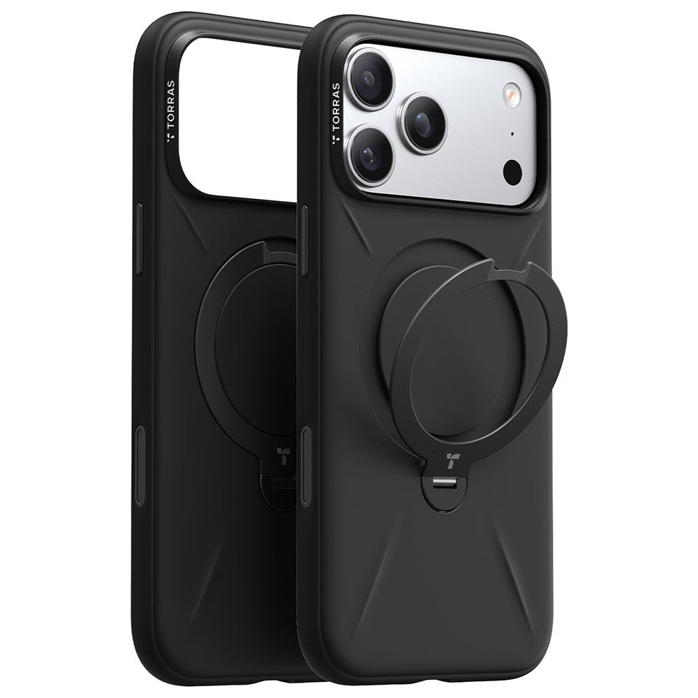 TORRAS Ostand Q3 Silicone Series For iPhone 17 Pro Case Kickstand Liquid Silicone + PC Phone Cover Compatible with MagSafe