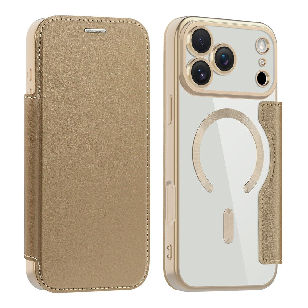 iPhone 17 Pro Max RFID-Blocking Leather Card Holder Case