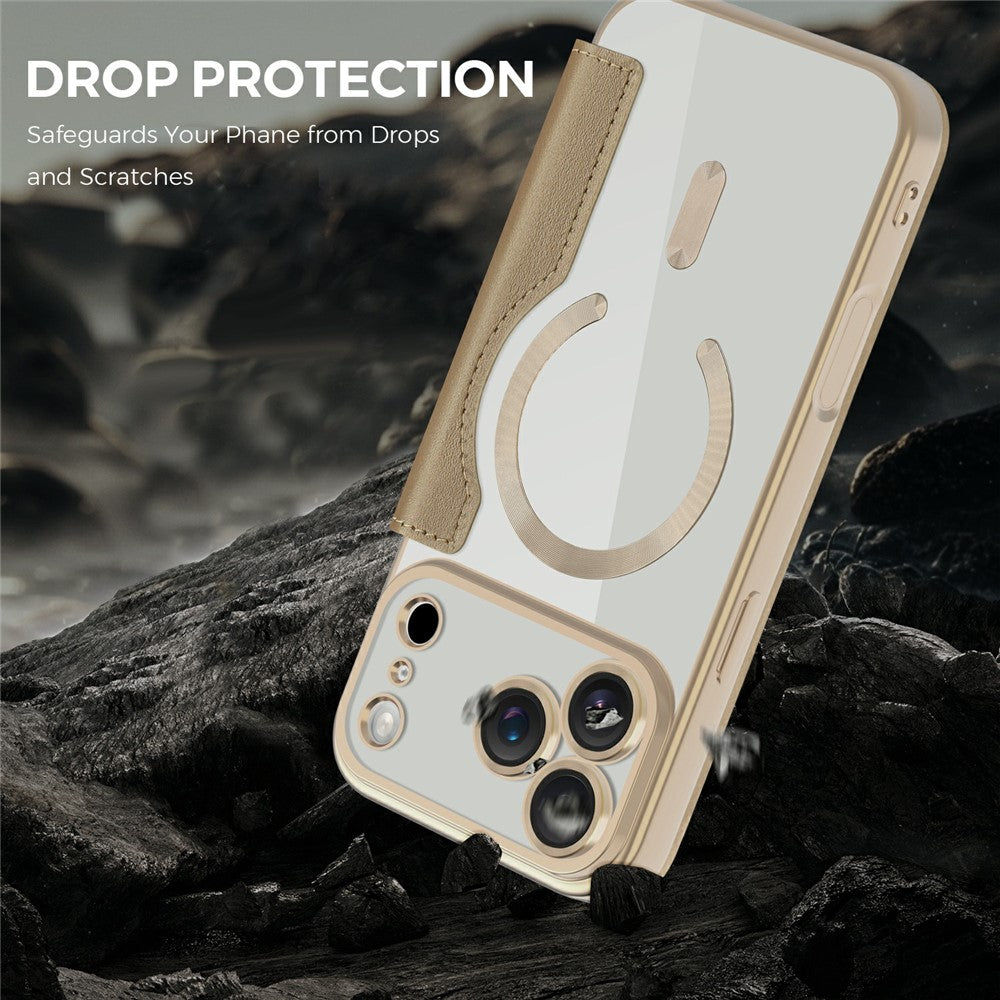 For iPhone 17 Pro Max Case Compatible with MagSafe RFID Blocking Card Holder Leather Phone Cover