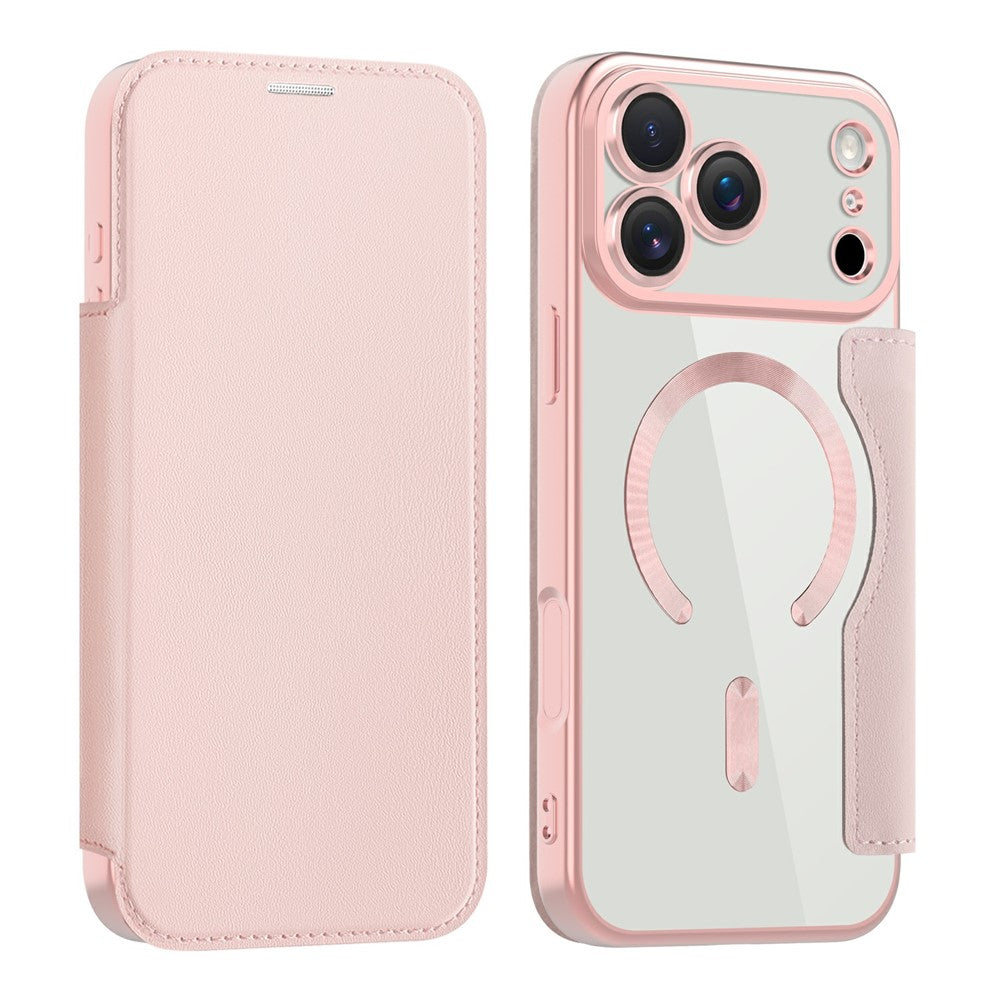 iPhone 17 Pro Max RFID-Blocking Leather Card Holder Case