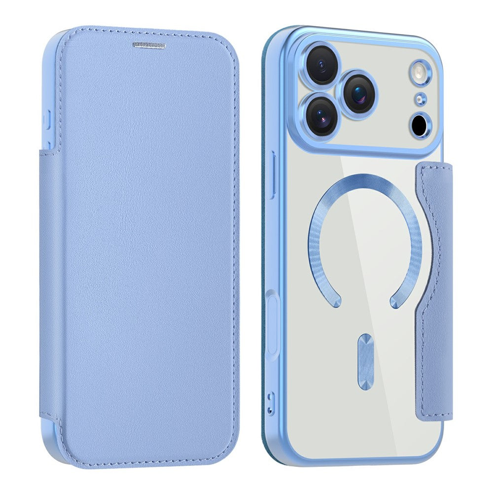 iPhone 17 Pro Max RFID-Blocking Leather Card Holder Case