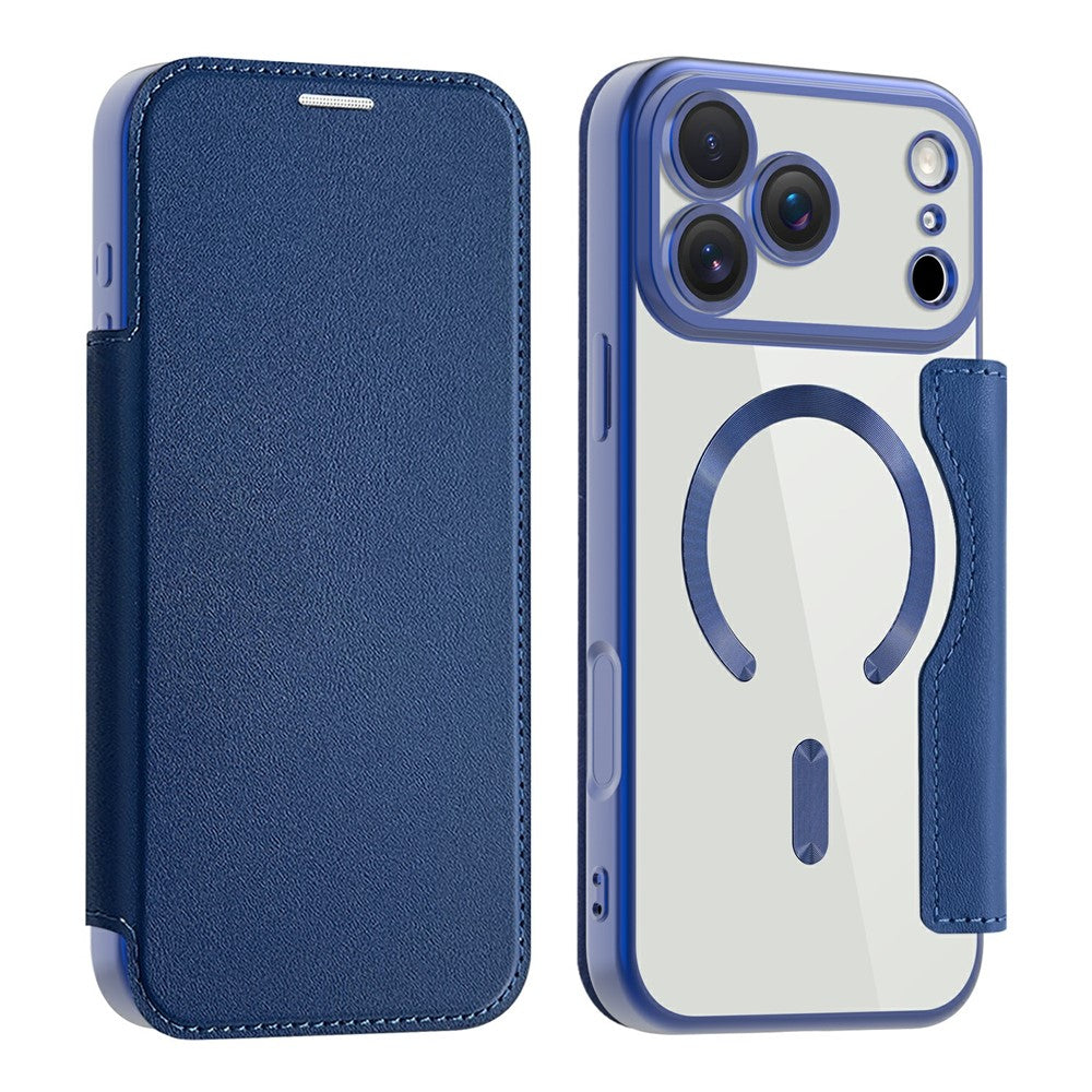iPhone 17 Pro Max RFID-Blocking Leather Card Holder Case