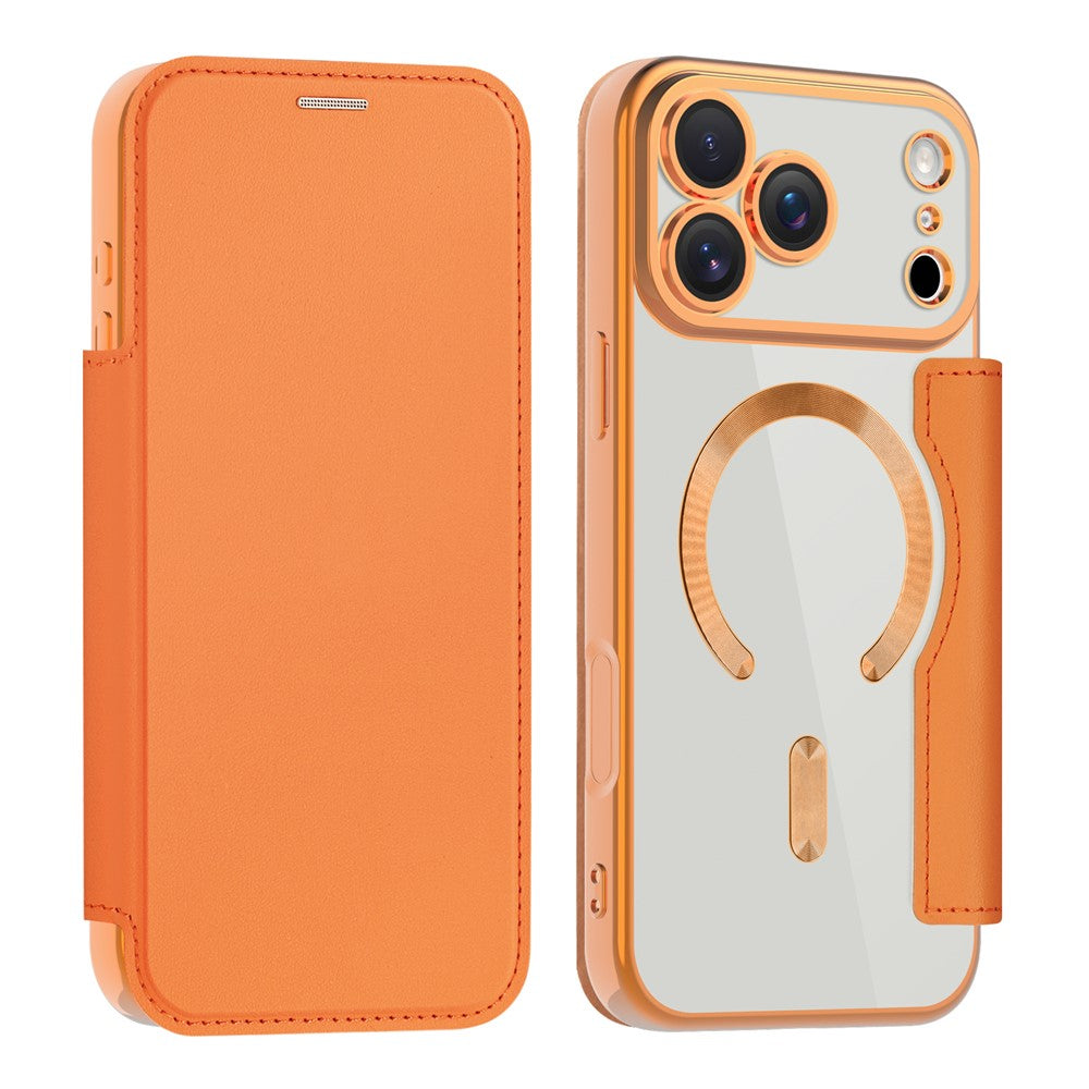iPhone 17 Pro Max RFID-Blocking Leather Card Holder Case
