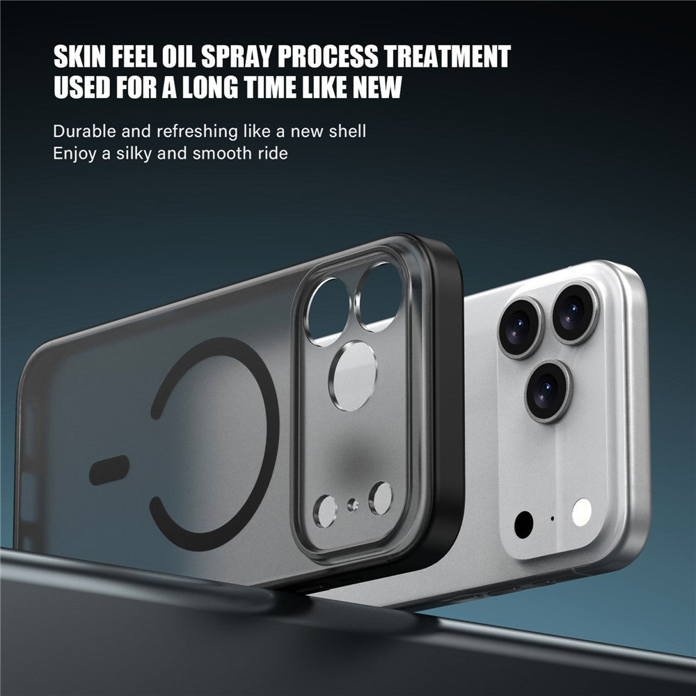 IPAKY For iPhone 17 Pro Magnetic Case Shockproof PC + TPU Matte Phone Cover