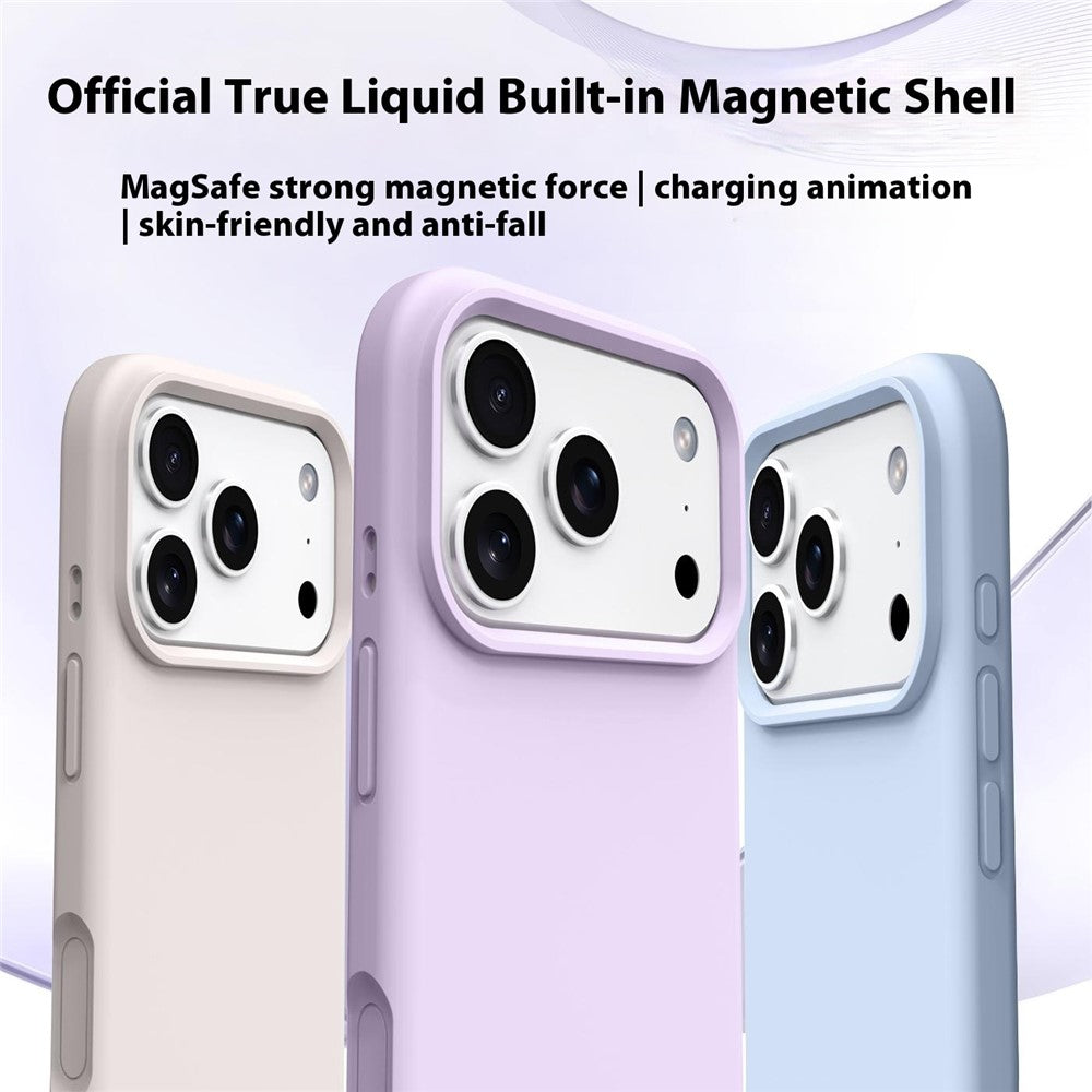For iPhone 18 Pro Max / 17 Pro Max Case Compatible with MagSafe Liquid Silicone + PC Phone Cover