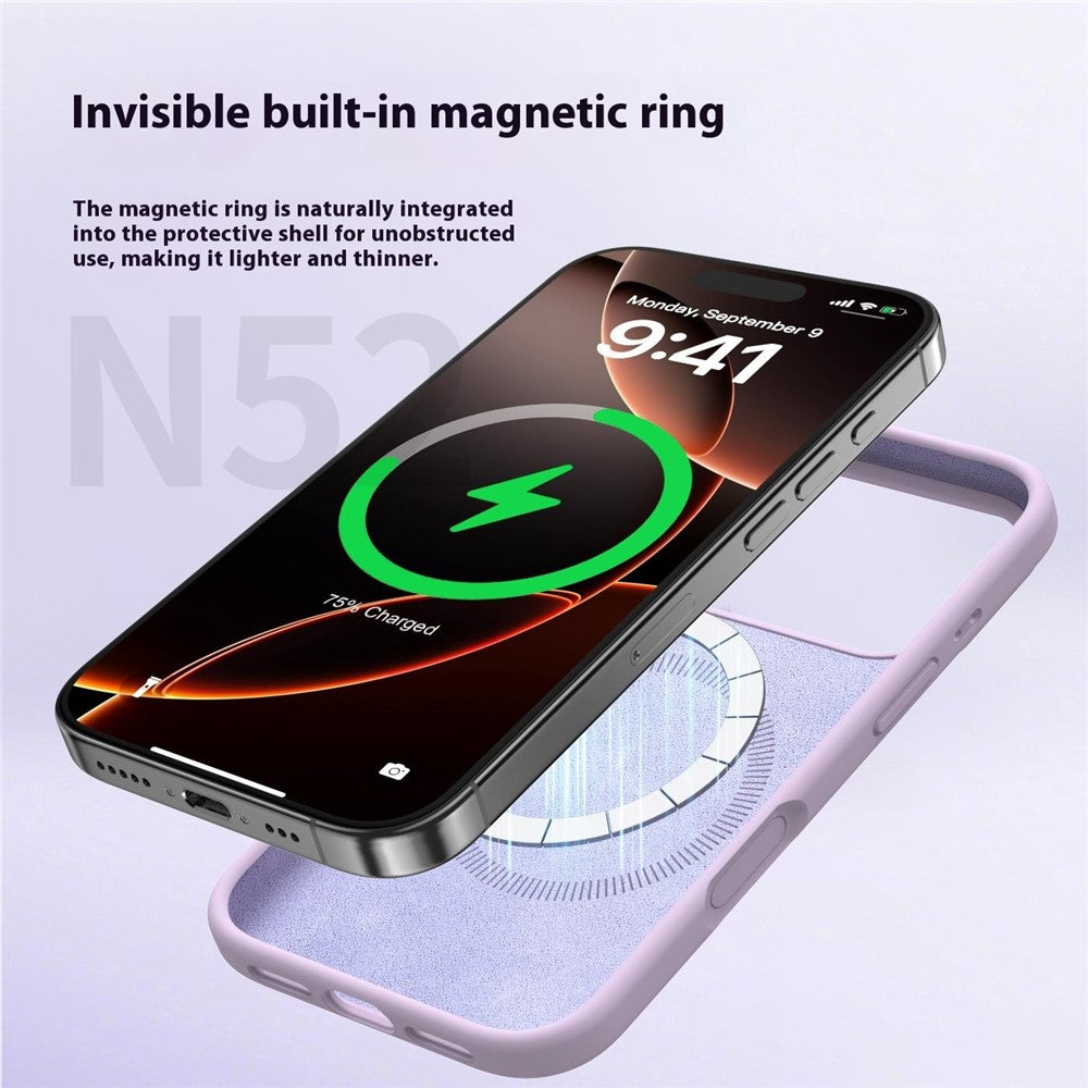 For iPhone 18 Pro / 17 Pro Case Compatible with MagSafe Skin-friendly Liquid Silicone + PC Phone Cover