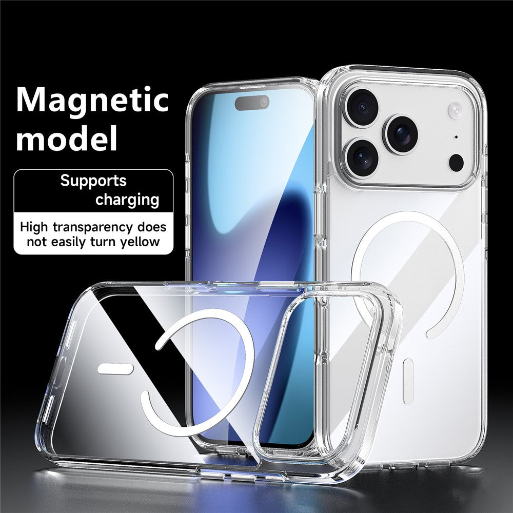 SULADA For iPhone 17 Pro Max Case Compatible with MagSafe TPU + PC Crystal Clear Phone Cover