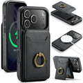 MAGKING K1 Series For iPhone 18 Pro / 17 Pro Magnetic Case PC + TPU + PU Phone Cover with Card Holder