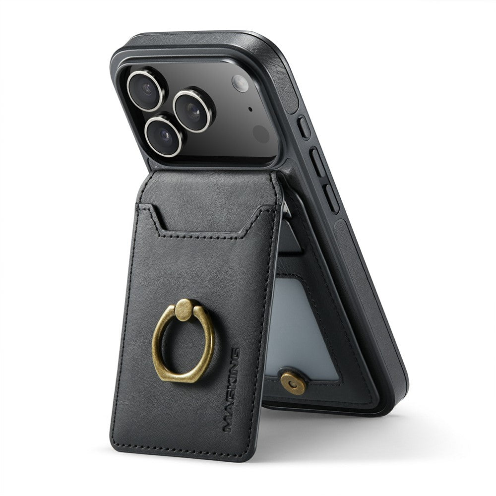 MAGKING K1 Series For iPhone 18 Pro / 17 Pro Magnetic Case PC + TPU + PU Phone Cover with Card Holder