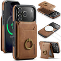 MAGKING K1 Series For iPhone 18 Pro / 17 Pro Magnetic Case PC + TPU + PU Phone Cover with Card Holder