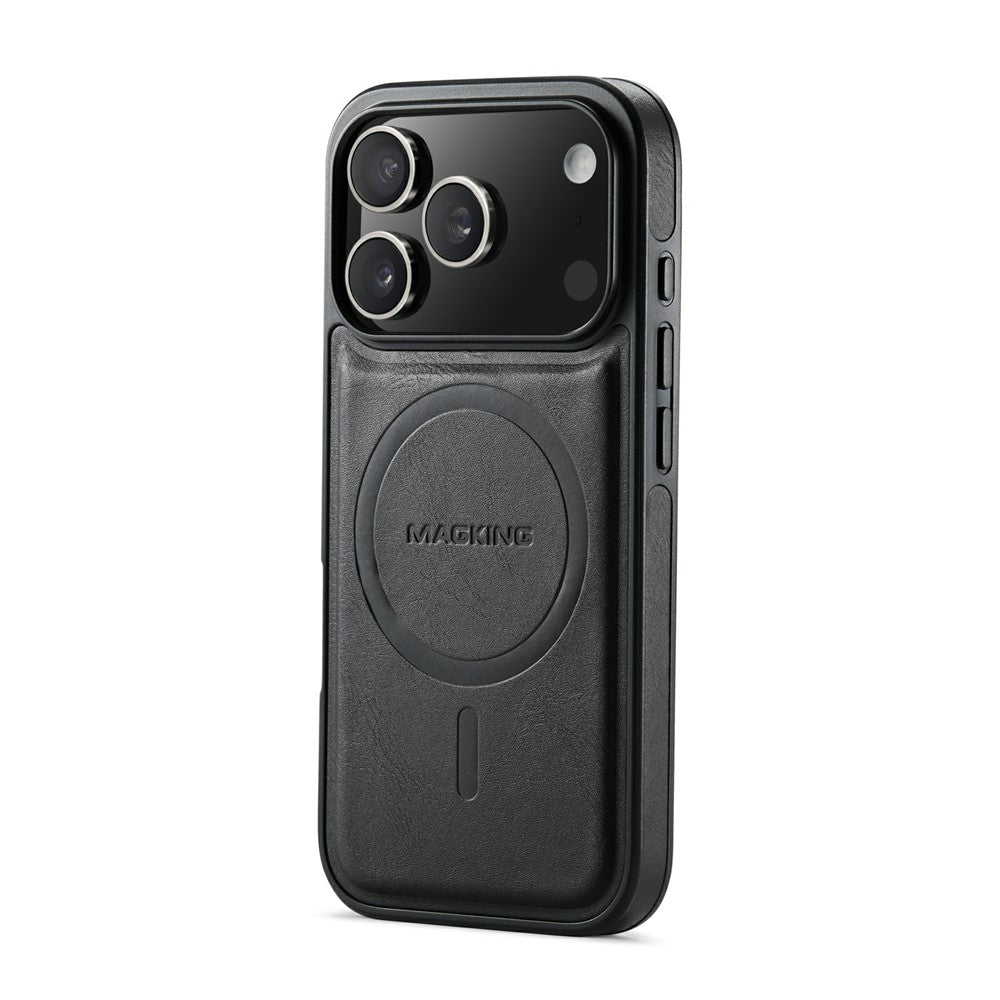 MAGKING K1 Series For iPhone 18 Pro Max / 17 Pro Max Magnetic Case PC + TPU + PU Phone Cover with Card Holder