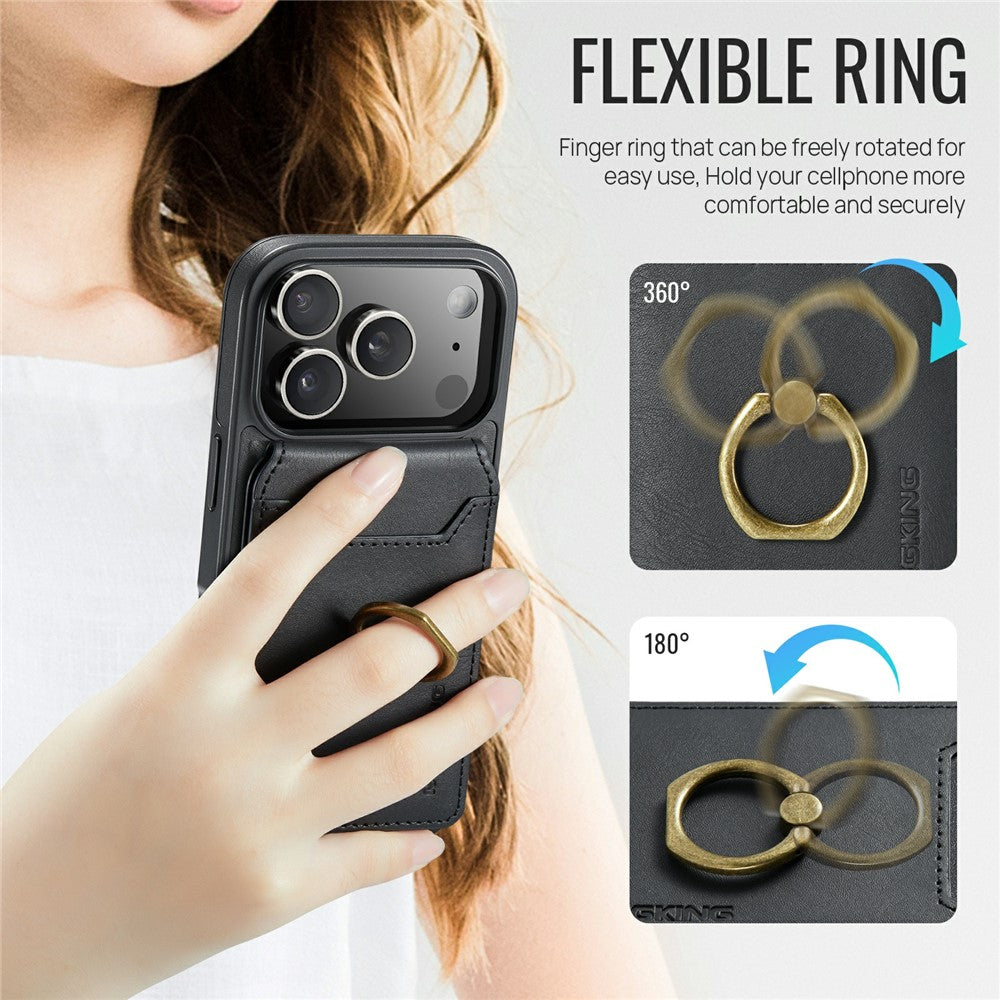MAGKING K1 Series For iPhone 18 Pro Max / 17 Pro Max Magnetic Case PC + TPU + PU Phone Cover with Card Holder