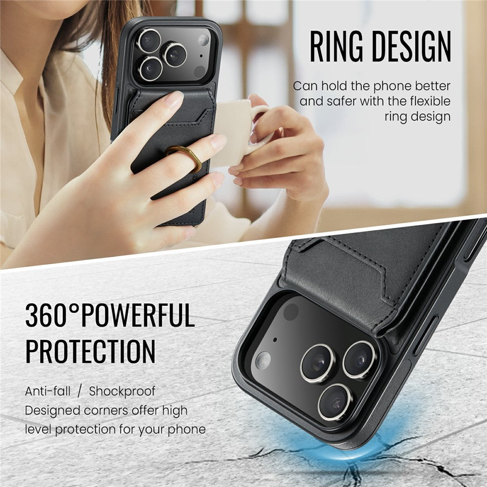 MAGKING K1 Series For iPhone 18 Pro Max / 17 Pro Max Magnetic Case PC + TPU + PU Phone Cover with Card Holder