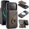 MAGKING K1 Series For iPhone 18 Pro Max / 17 Pro Max Magnetic Case PC + TPU + PU Phone Cover with Card Holder