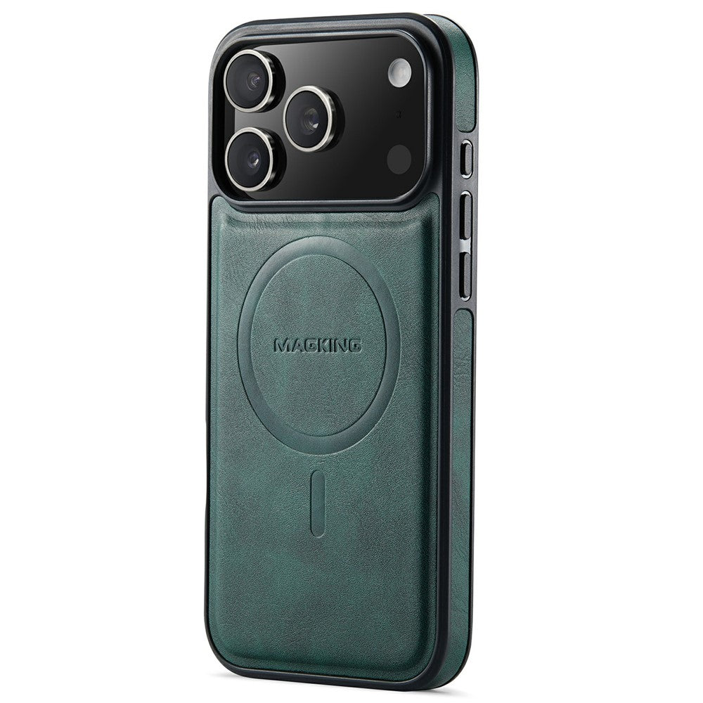 MAGKING K1 Series For iPhone 18 Pro / 17 Pro Magnetic Case PC + TPU + PU Leather Phone Cover