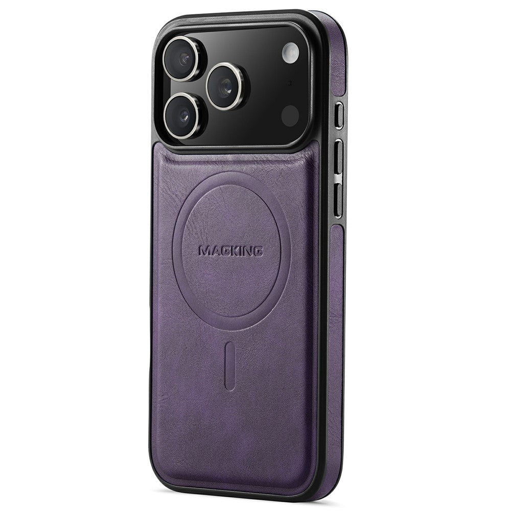 MAGKING K1 Series For iPhone 18 Pro Max / 17 Pro Max Magnetic Case PC + TPU + PU Leather Phone Cover