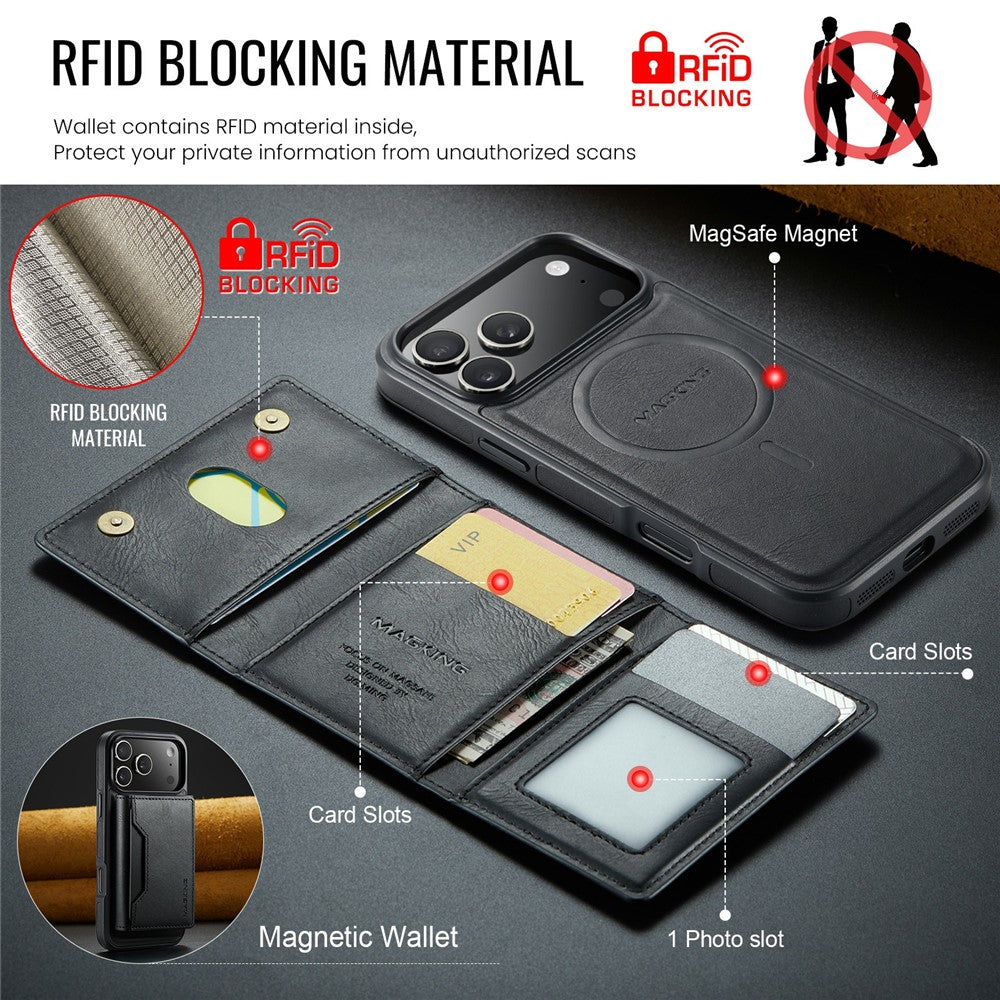 MAGKING K2 Series For iPhone 18 Pro Max / 17 Pro Max Case Compatible with MagSafe PC + TPU + PU Phone Cover