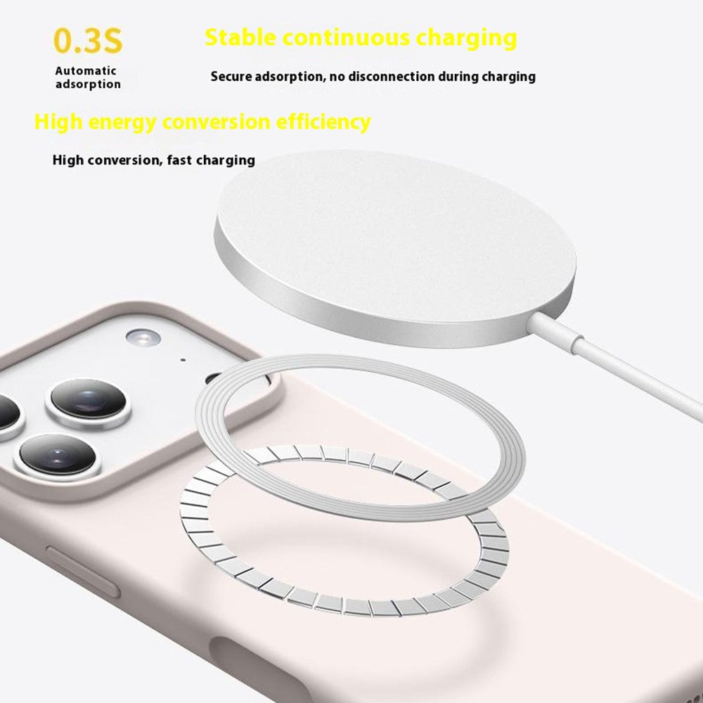 For iPhone 18 Pro / 17 Pro Case Compatible with MagSafe Ultra Thin Liquid Silicone + PC Phone Cover