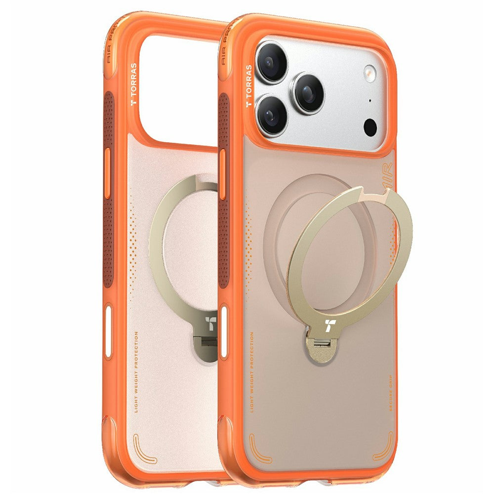 TORRAS Ostand Q3 Air Series For iPhone 17 Pro Case Compatible with MagSafe Shockproof PC + TPU Phone Cover with Kickstand