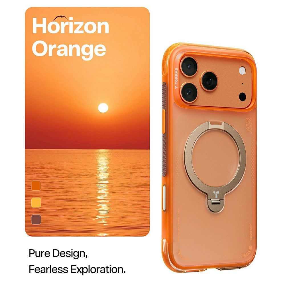TORRAS Ostand Q3 Air Series For iPhone 17 Pro Case Compatible with MagSafe Shockproof PC + TPU Phone Cover with Kickstand