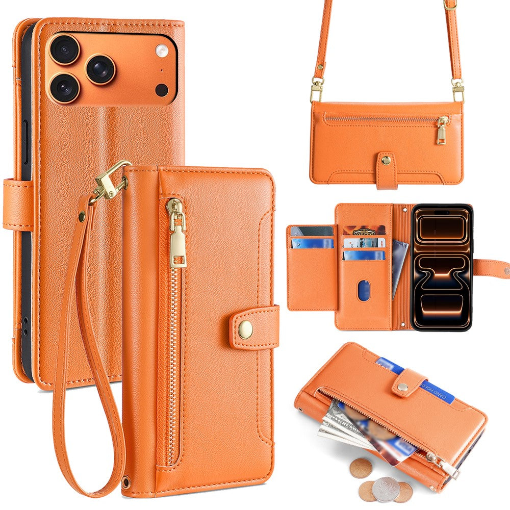 iPhone 17 Pro Max Zipper Pocket Wallet Case