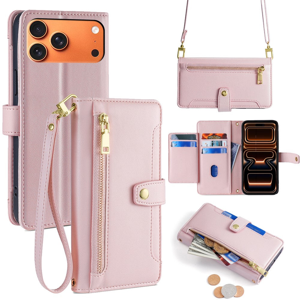 iPhone 17 Pro Max Zipper Pocket Wallet Case