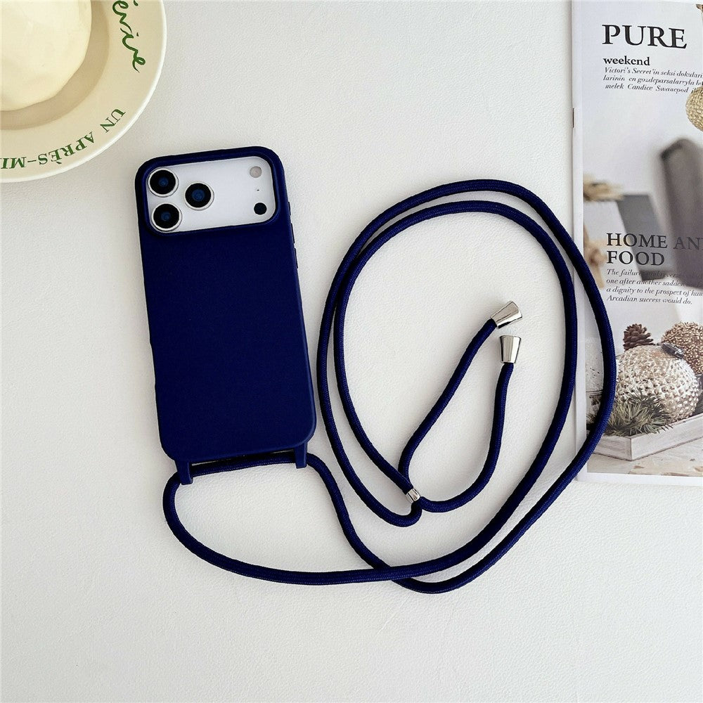 iPhone 18/17 Pro Liquid Silicone Case with Crossbody Lanyard
