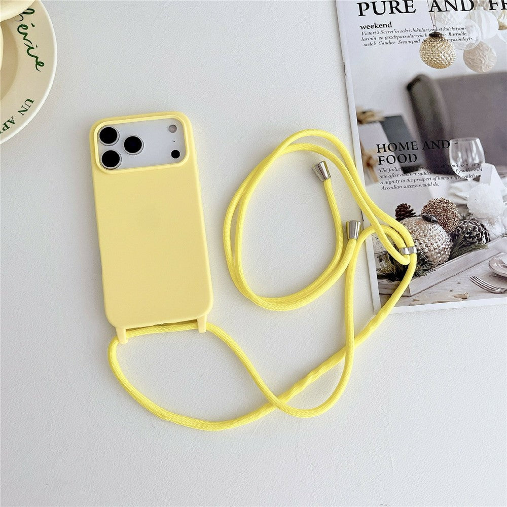 iPhone 18/17 Pro Liquid Silicone Case with Crossbody Lanyard