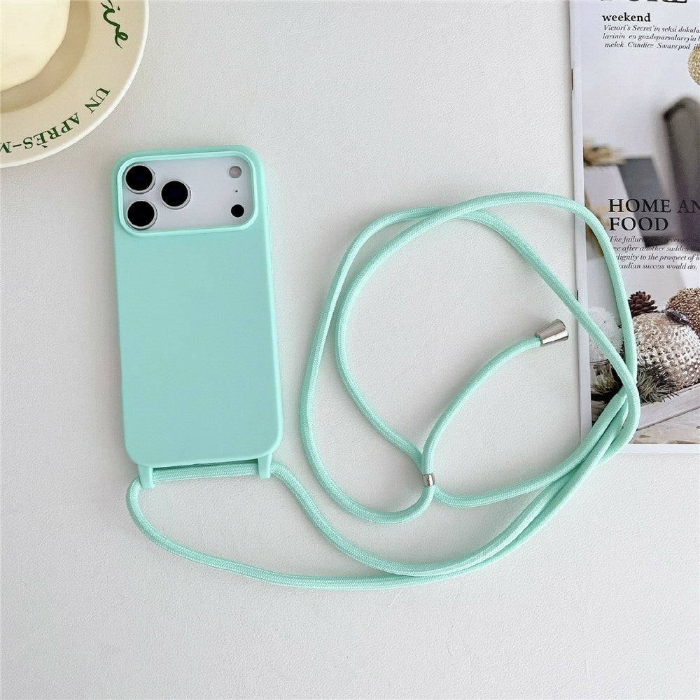 iPhone 18/17 Pro Liquid Silicone Case with Crossbody Lanyard