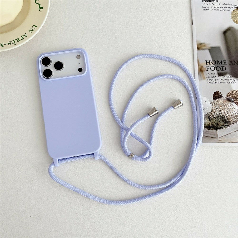 iPhone 18/17 Pro Liquid Silicone Case with Crossbody Lanyard