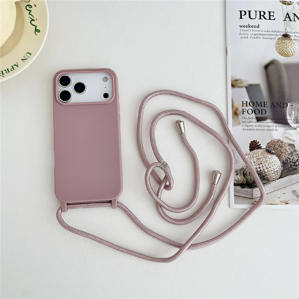 iPhone 18/17 Pro Liquid Silicone Case with Crossbody Lanyard