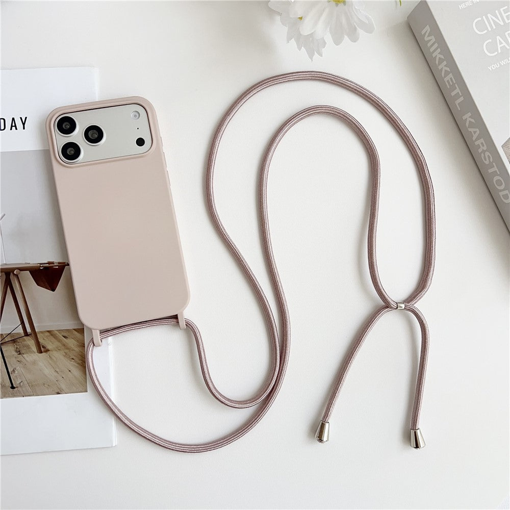 iPhone 18/17 Pro Liquid Silicone Case with Crossbody Lanyard