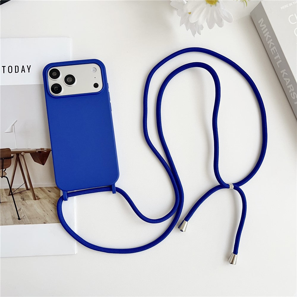 iPhone 18/17 Pro Liquid Silicone Case with Crossbody Lanyard