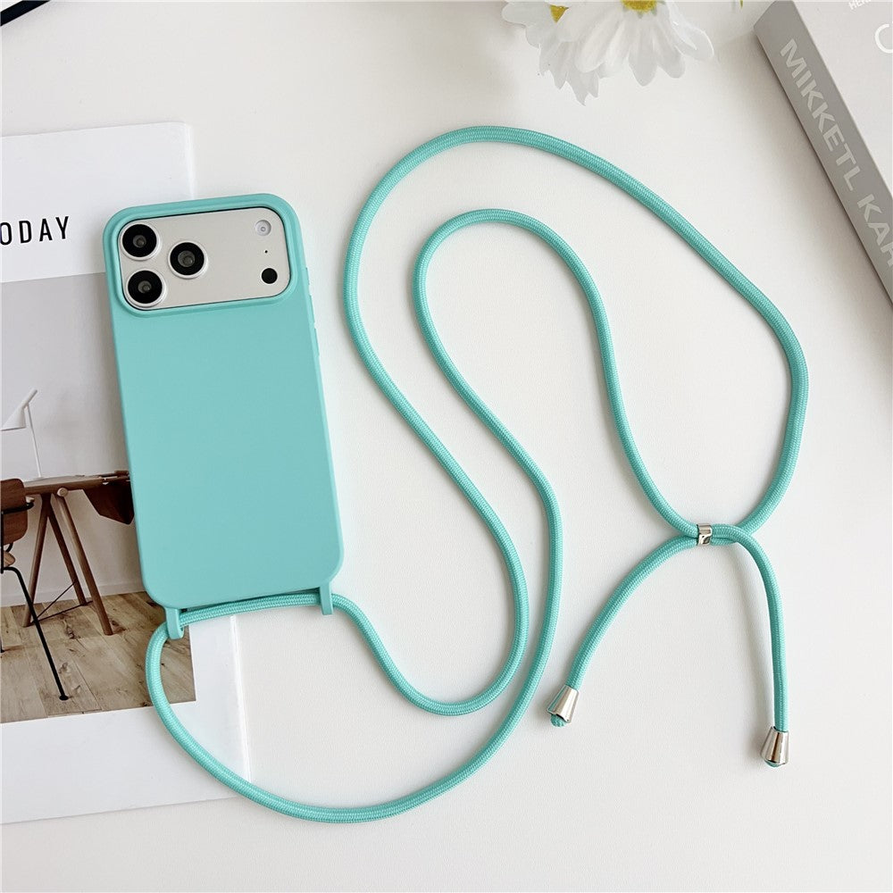 iPhone 18/17 Pro Liquid Silicone Case with Crossbody Lanyard