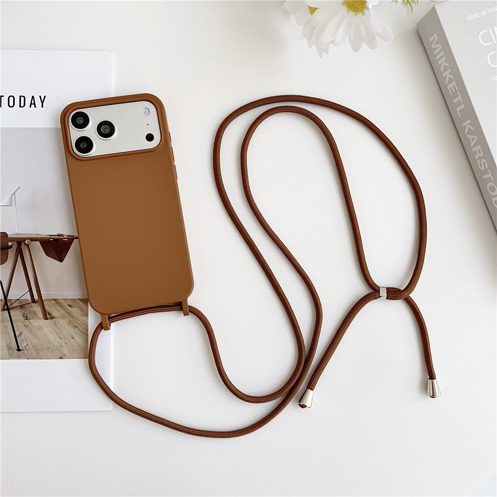iPhone 18/17 Pro Liquid Silicone Case with Crossbody Lanyard