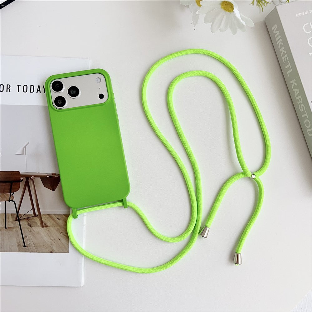 iPhone 18/17 Pro Liquid Silicone Case with Crossbody Lanyard