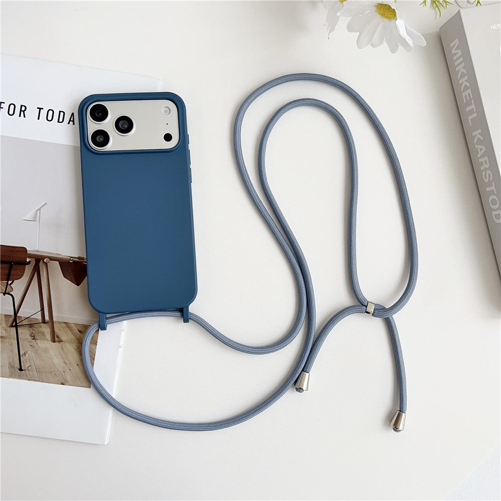 iPhone 18/17 Pro Liquid Silicone Case with Crossbody Lanyard
