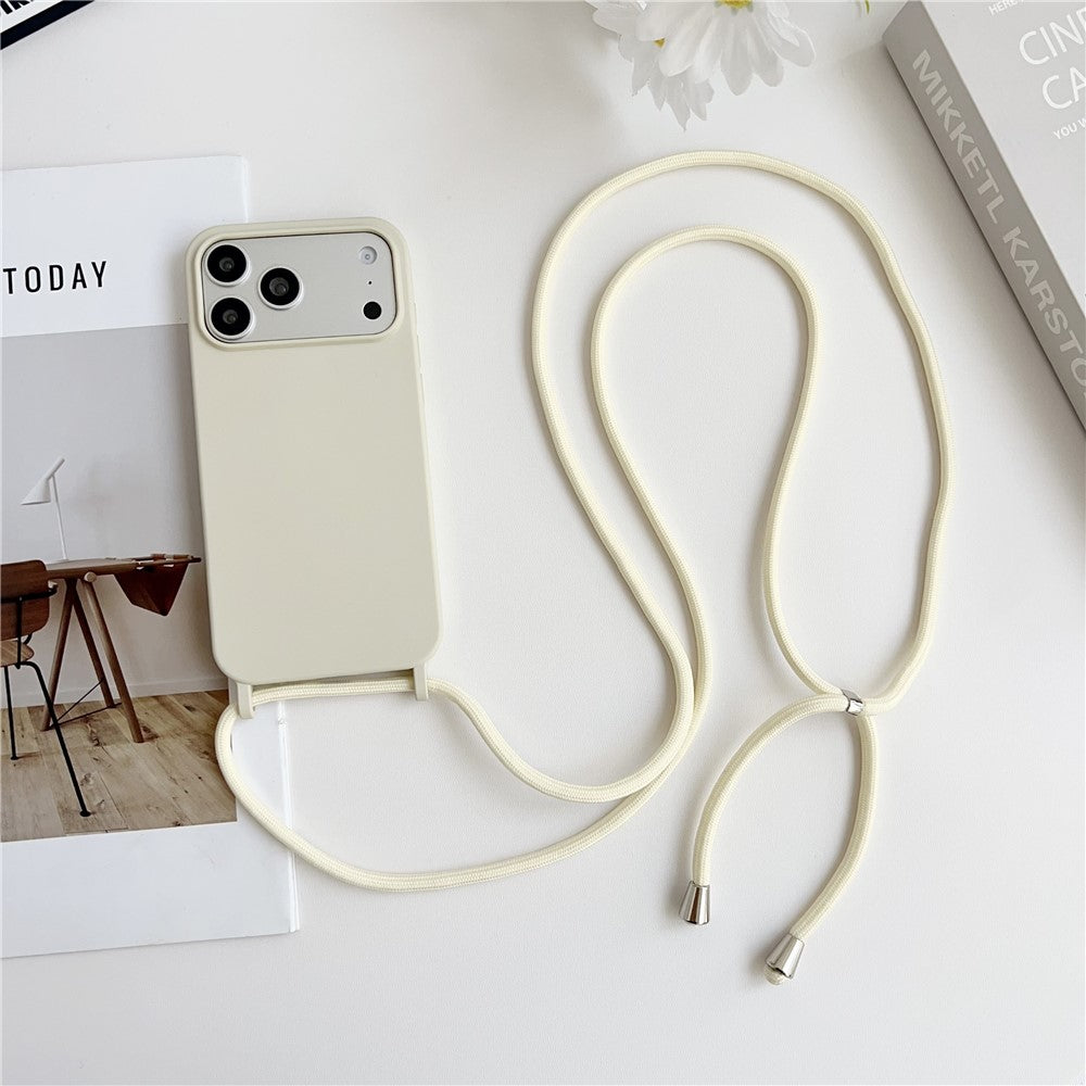 iPhone 18/17 Pro Liquid Silicone Case with Crossbody Lanyard