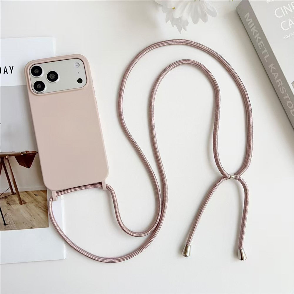 iPhone 18/17 Pro Max Liquid Silicone Case with Crossbody Lanyard