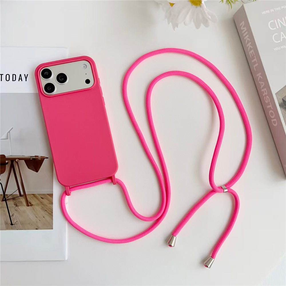 iPhone 18/17 Pro Max Liquid Silicone Case with Crossbody Lanyard