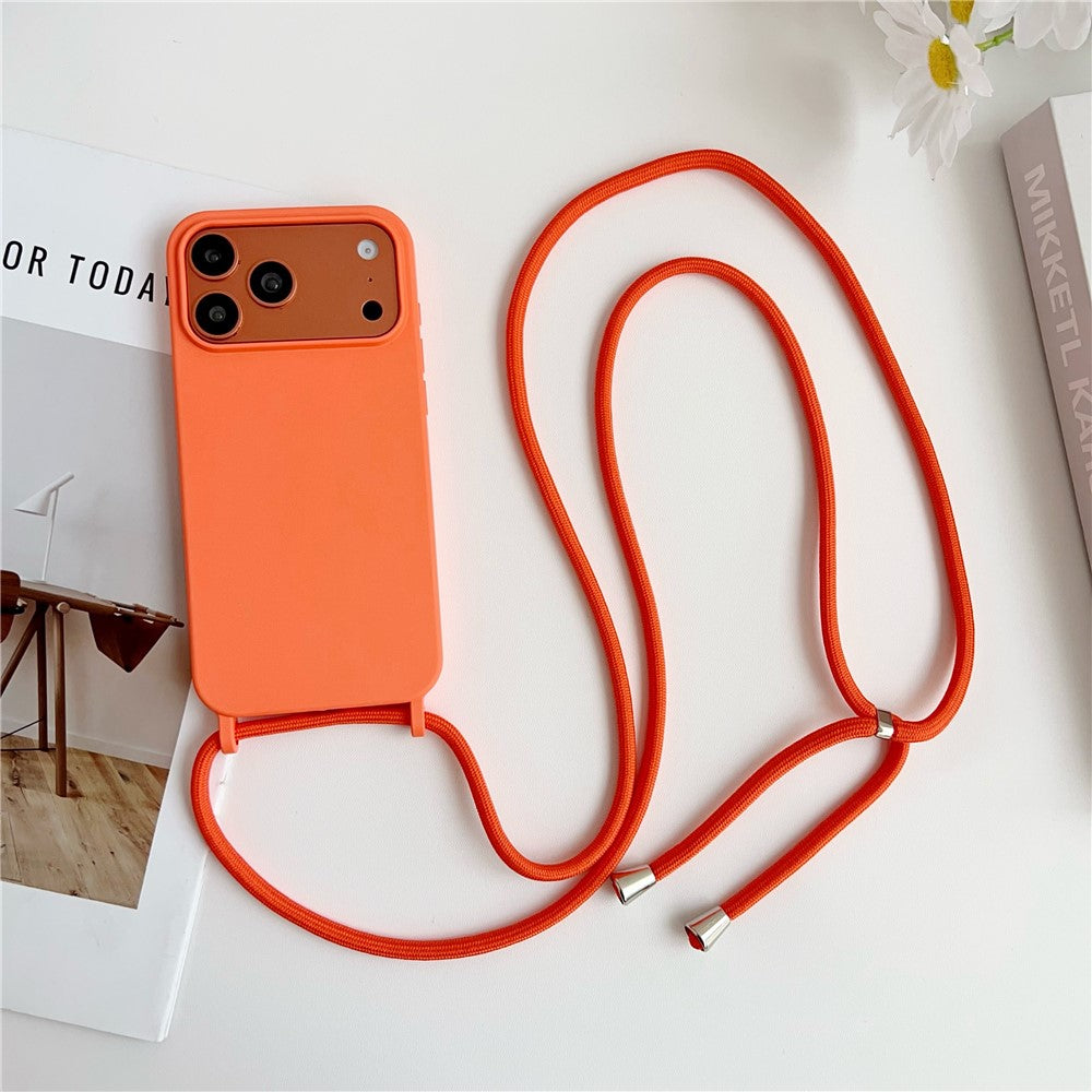 iPhone 18/17 Pro Max Liquid Silicone Case with Crossbody Lanyard