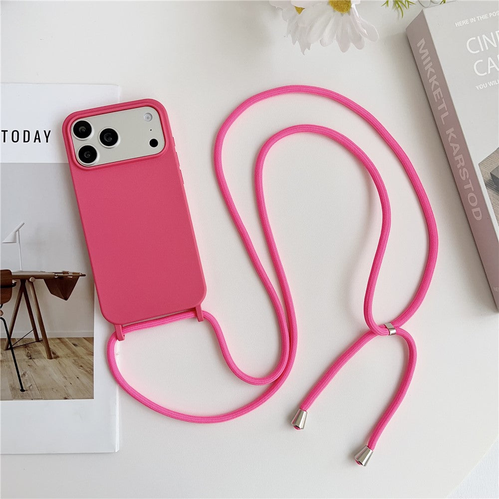 iPhone 18/17 Pro Max Liquid Silicone Case with Crossbody Lanyard