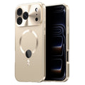 For iPhone 17 Pro Case Compatible with MagSafe PC + Metal Phone Cover with Anti Spy Screen Film
