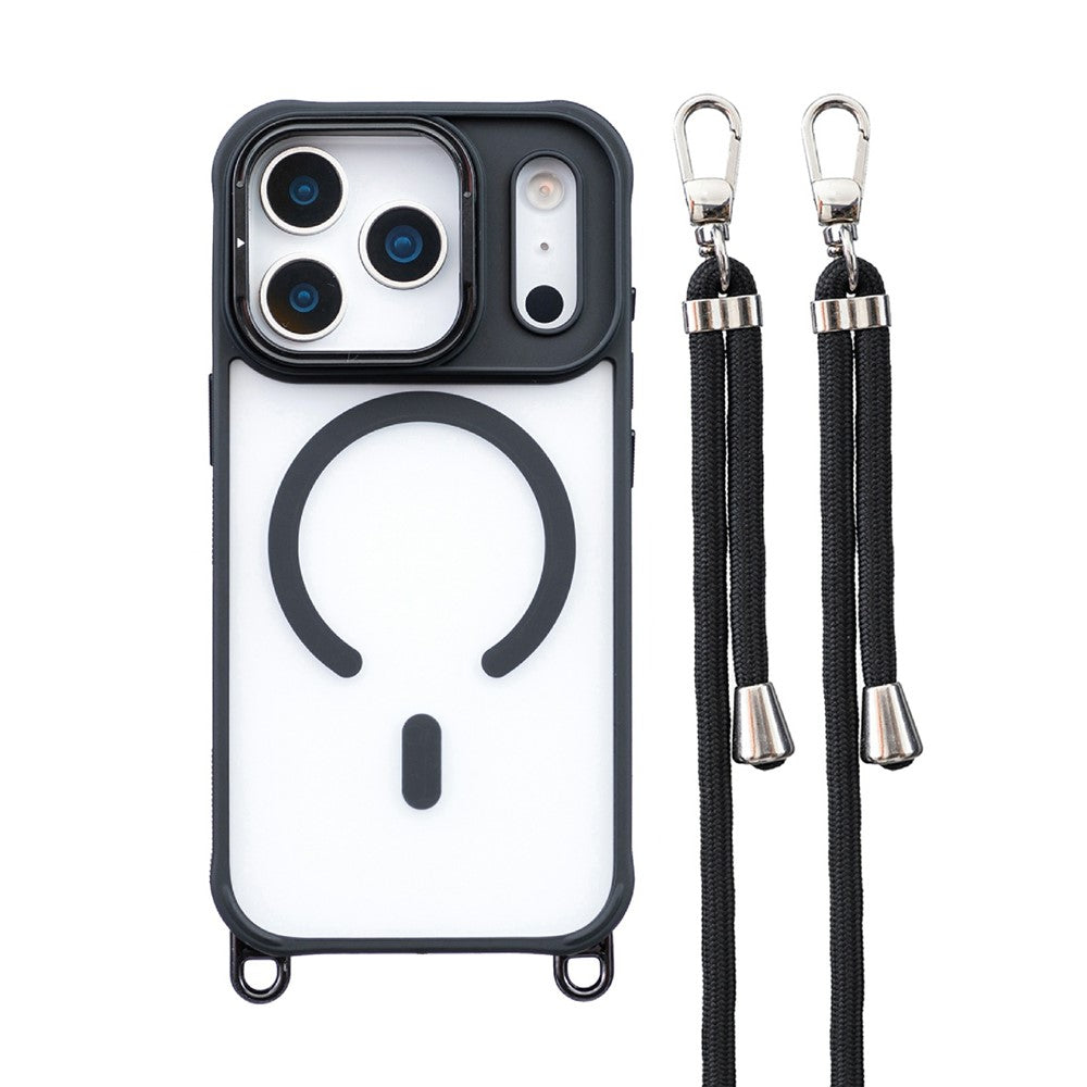 iPhone 17 Pro Max Case with Lanyard & Camera Frame Kickstand