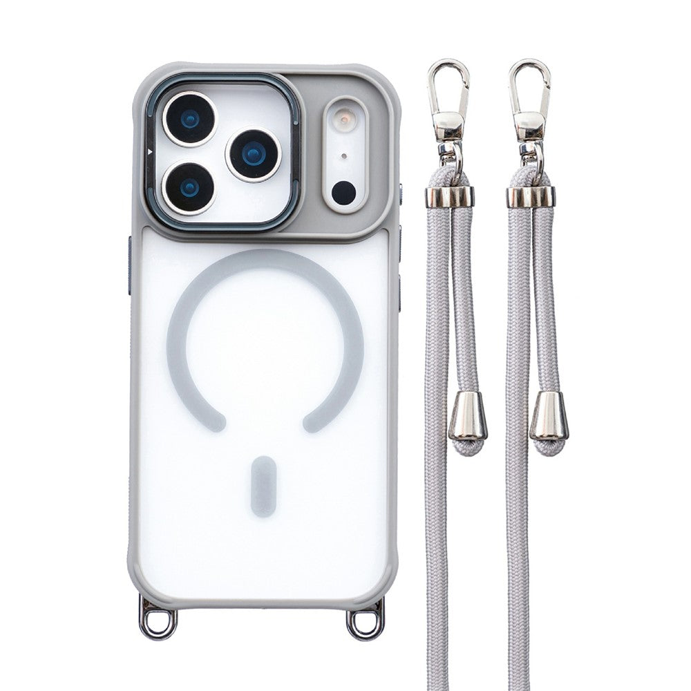 iPhone 17 Pro Max Case with Lanyard & Camera Frame Kickstand