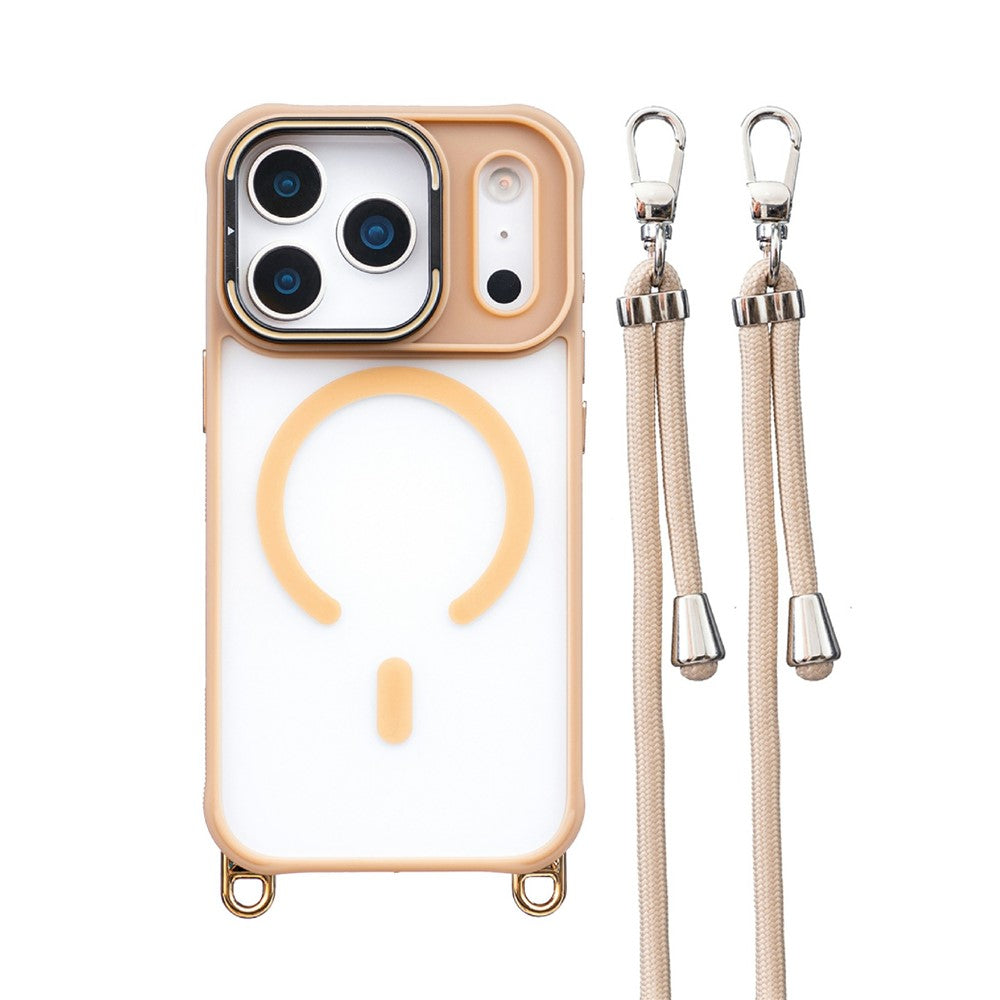 iPhone 17 Pro Max Case with Lanyard & Camera Frame Kickstand