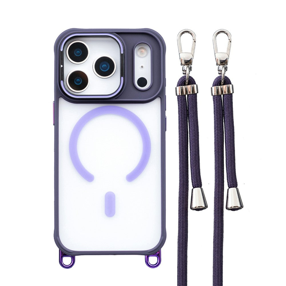 iPhone 17 Pro Max Case with Lanyard & Camera Frame Kickstand
