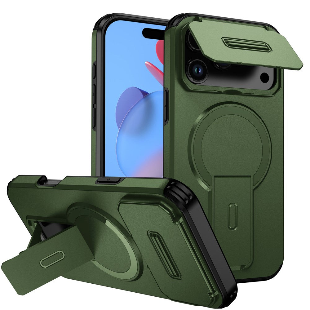 iPhone 18/17 Pro Max Case with Camera Slider & Kickstand