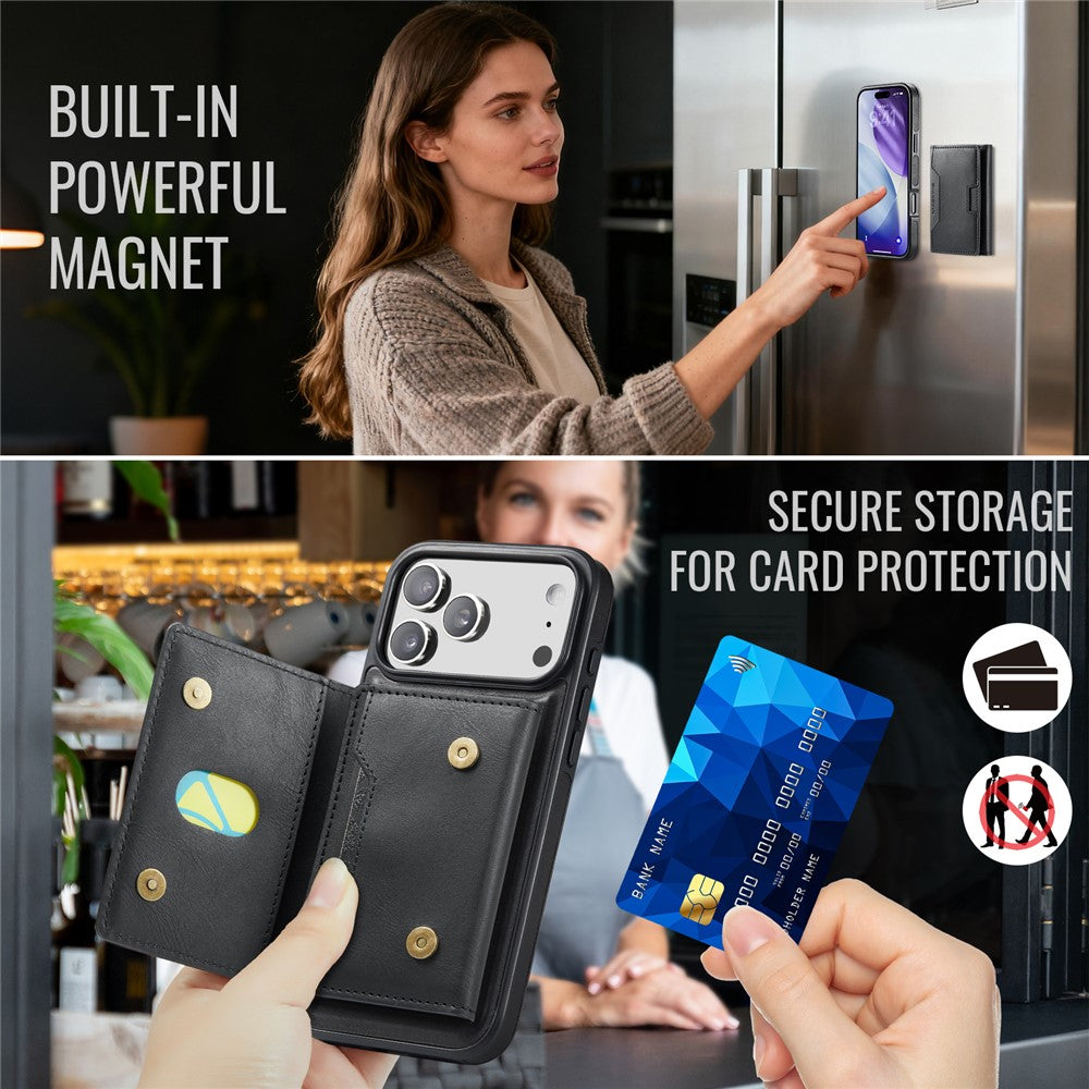 MAGKING K4 Series For iPhone 18 Pro Max / 17 Pro Max Case Compatible with MagSafe Detachable Wallet PU TPU PC Phone Cover